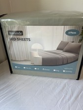 Lavande Gray 6-Piece Bed Sheet Set Queen Size Bedding Sheets Set