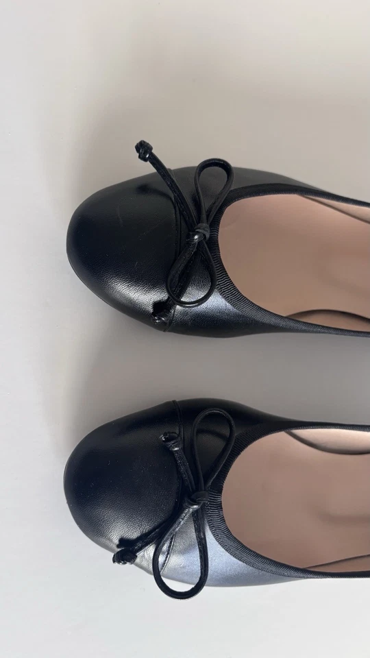 French Sole NY Index - Black Leather ClassicCap Toe Flats - Image 4 of 4