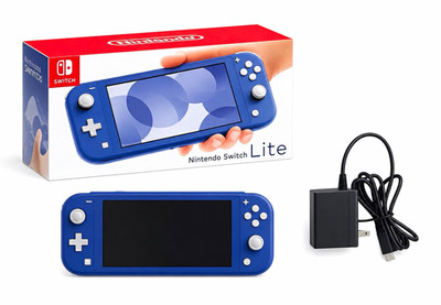 Nintendo Switch Lite Blue Handheld System 32GB Wi-Fi USB-C w/ Box AC Adapter