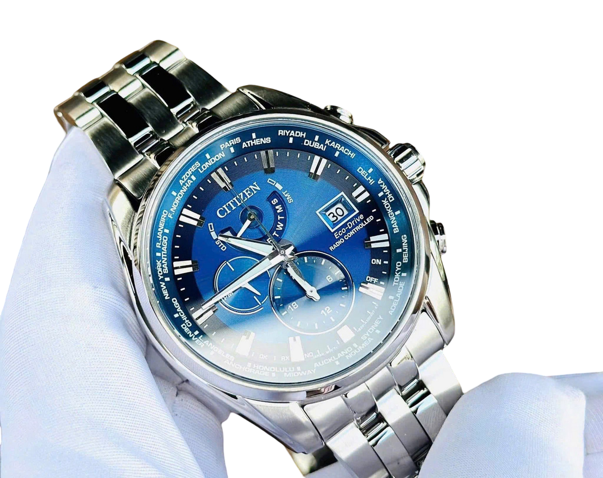 YA−MAN STA-209L BLUE Citizen Blue Dial Sapphire Crystal Radio Controlled Men's Watch