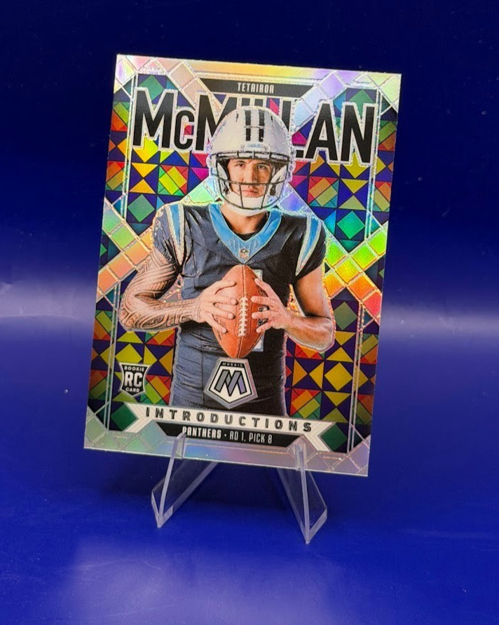 2025 Panini Mosaic Tetairoa McMillan Introductions Silver Prizm #8 RC Panthers