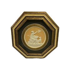 Antique Victorian Merchant Of Love Bertil Thorvaldsen Framed High-Relief Plaque