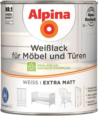 2L ALPINA Weißlack f. Möbel & Türen extra matt