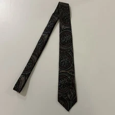 Vintage Mark Shale Men's 100% SILK NECK TIE Red Paisley Hand-Made ITALY