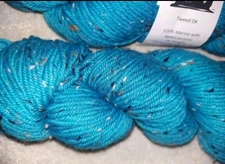 Superwash 100% Merino Wool New DK Turquoise 2 Skeins
