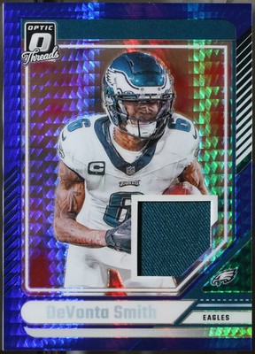 2024 Donruss Optic - Donruss Threads Blue Hyper #DTB-DSH DeVonta Smith NM