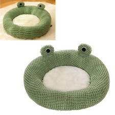 Green Cat Bed Waterproof Non Slip Plush Pet Sleep Comfortable Bed