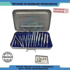 Micro Hand Surgery Set of 15 Pcs with Silicon Matt and Sterilization Box