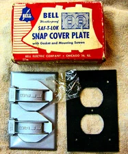 Bell Snap Cover Plate Weatherproof SAF-T-LOC #245, NEW, W/Orig Box - Ships Free