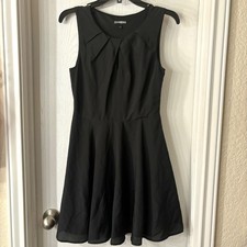 Express black keyhole neck formal business casual corp goth tank dress 2