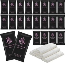 20Pcs Lavender Wet Wipes Individually Wrapped Disposable Hot Cold Towels Spa