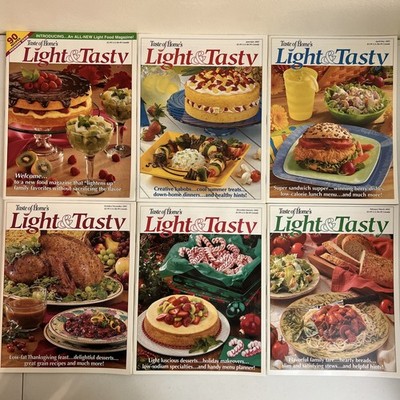 Taste of Home Light & Tasty Magazine Lot 6 Issues Premier 2001-2002 Recipes