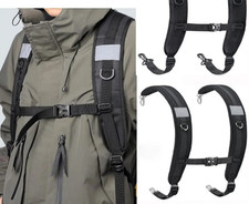 Backpack Straps Replacement Adjustable Padded Shoulder Straps Metal Clips