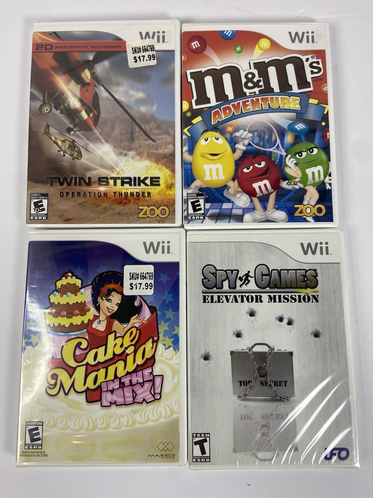 Nintendo Wii Games Lot Of 4 Family Game Night Bundle – Kid Friendly Resealed