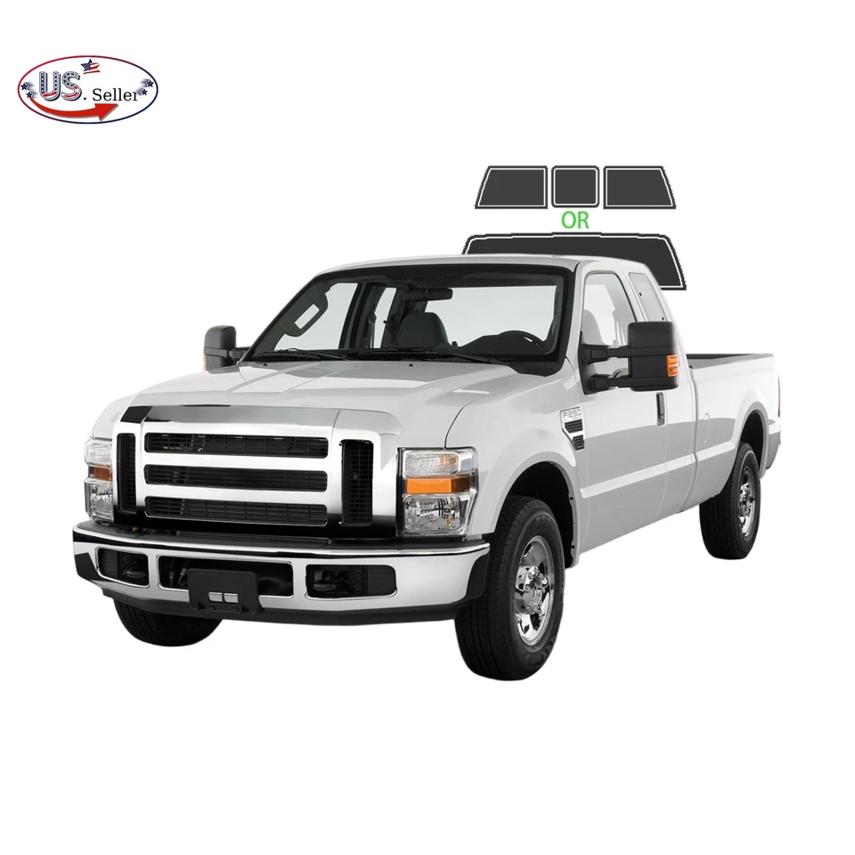 Kit de filme colorido para janela PreCut 2 camadas para 2008-2012 Ford F250/F350/F450 Super Cab - Imagem 4 de 4