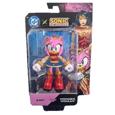 Sonic the Hedgehog Amy as Wonder Woman DC Figure New Sealed #42917