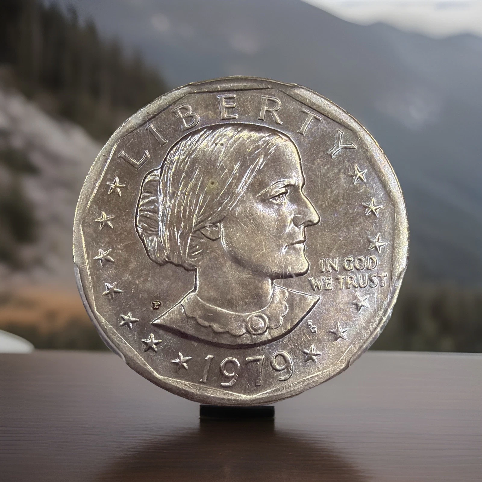 1979 P Susan B Anthony Dollar WIDE RIM NEAR DATE RPM P/P “P” MM DDO PCGS MS-64