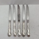 5 Gorham Rondo Sterling Silver Hollow Handle Knives No Monogram Set Scrap?