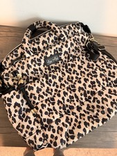 Itzy Ritzy Leopard Print Diaper Backpack, and Pacifier holder Pockets Travel EUC