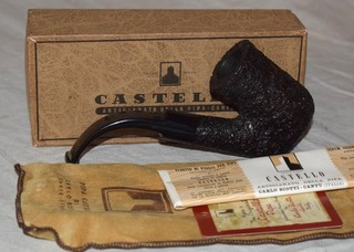 Vintage Castello Pipe #97 Sea Rock Briar in Box with Accessories