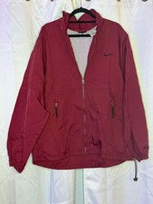 Vintage 90s Nike Maroon Full Zip Mesh Lined Windbreaker Jacket XL