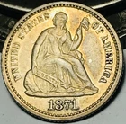 1871-P Seated Liberty Half Dime — photo from another recent sale