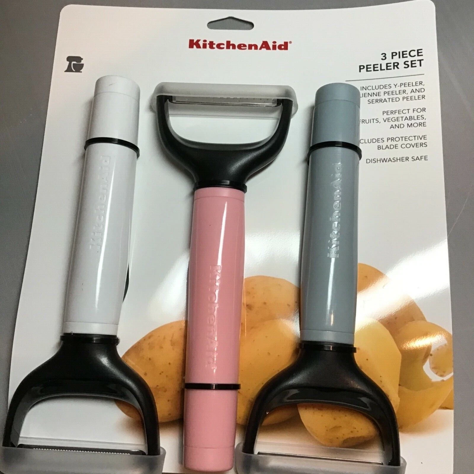 KITCHENAID PEELERS (3) STAINLESS STEEL BLADE Y SERRATED JULIENNE NIP