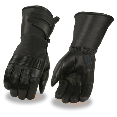 Leather Gauntlet Glove Waterproof Extra Long Cuff