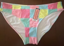 NWT Vineyard Vines Patchwork Whale Bikini Swimsuit Bottom Large MultiColor Pool
