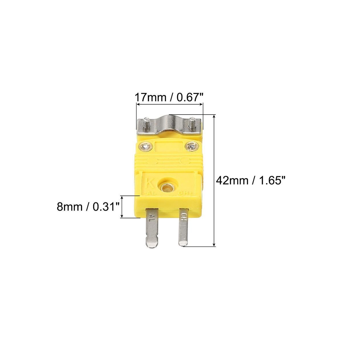 Connecteurs Thermocouple Type K - 4 Pièces, Mini Fiche Mâle, Résiste Jusqu'à 220°C, Pour Sonde Ou Fil De Capteur De Température