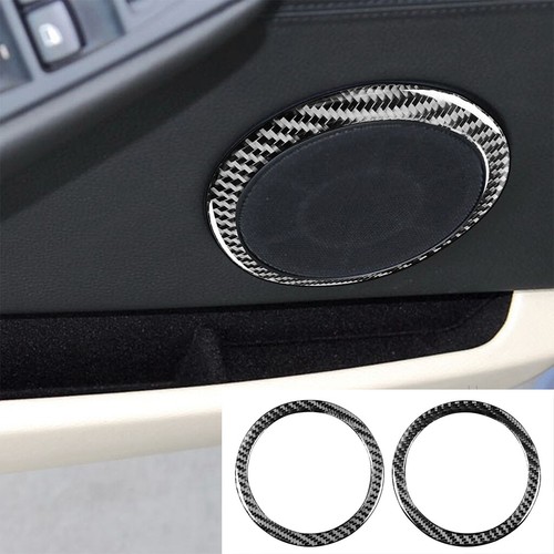 For BMW 6Series E63 E64 2004-10 Blue Carbon Fiber Front Door Speaker Cover Trim