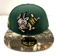 Hartford Yard Goats MILB NE Real Tree Camo Fitted Hat~Pine Green