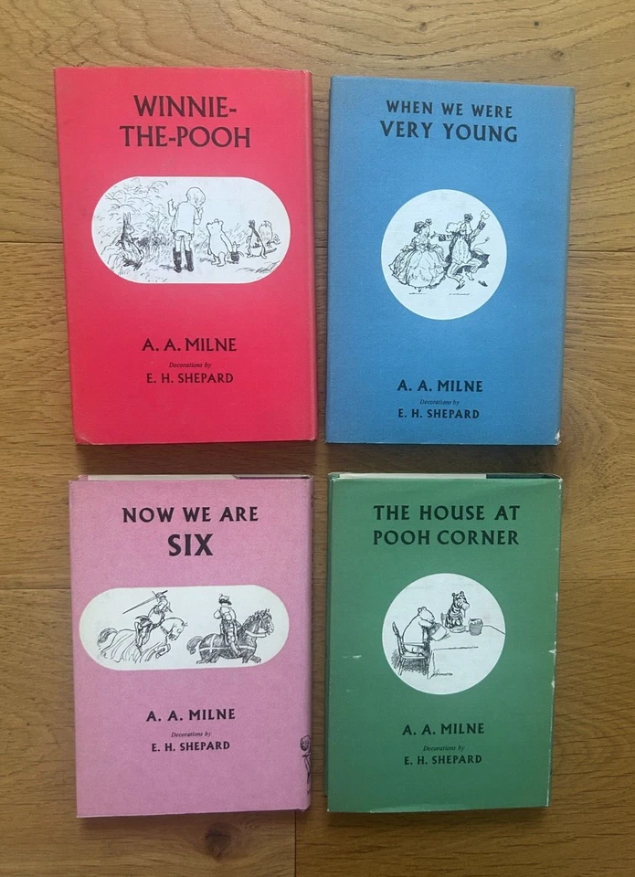 Winnie the Pooh - 4 BOOK COMPLETE SET 1965 Vintage HBDJ by A.A. Milne Very Neat - image 2 of 4