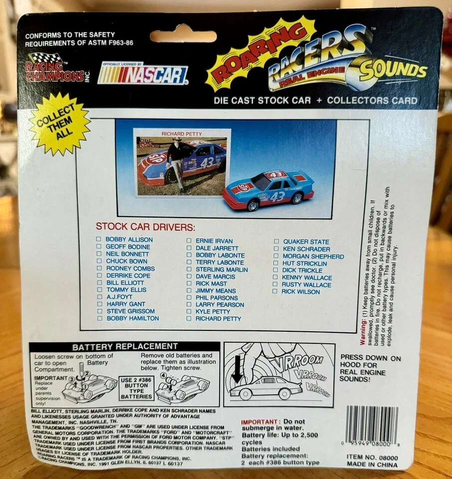 Rusty Wallace Racing Champions Roaring Racers 1991 bujías de aire acondicionado TT Foto 2 de 3