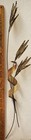 VINTAGE TORCH HAMMERED BRASS JERE STYLE 3D WALL ART, WHEAT STALKS MID-CENTURY — photo 2