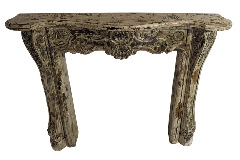 Caminetto Camino Cornice Decorativa Copri in Legno Anticato 145 cm Mensola, fotografia 17 di 18