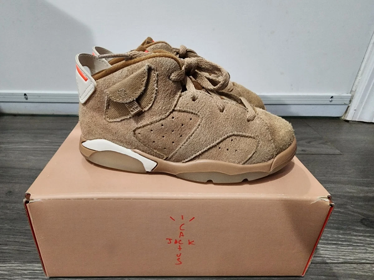 Air Jordan 6 Retro Travis Scott British Khaki Sz 10C TD 1 carmine infrared olive