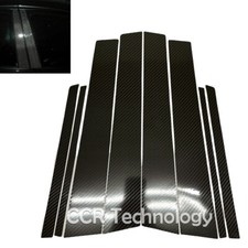 8pcs Real Carbon Fiber Window Pillar Panel Trim Covers Fits 13-18 RAV4