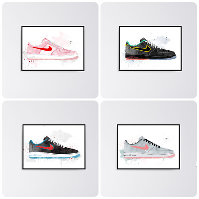 Nike air force trainer sneaker hypebeast wall art prints fashion bedroom  poster UK