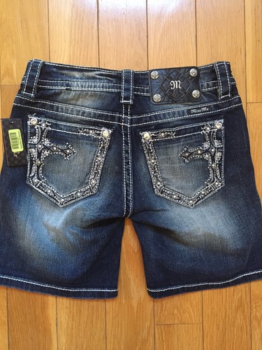 Miss Me Impreziosito Metà Coscia pantaloncini di jeans JP5538D NUOVO CON  ETICHETTE TAGLIA 24 | eBay