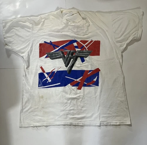 80s Van Halen tour tee T-shirt XL White 5150 Co 1980s vintage concert t-shirt, vintage, size XL, single stitch, B+ condition