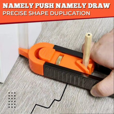 Contour Gauge Profile Duplicator with Lock Scribing Ruler Tool for Woodworking