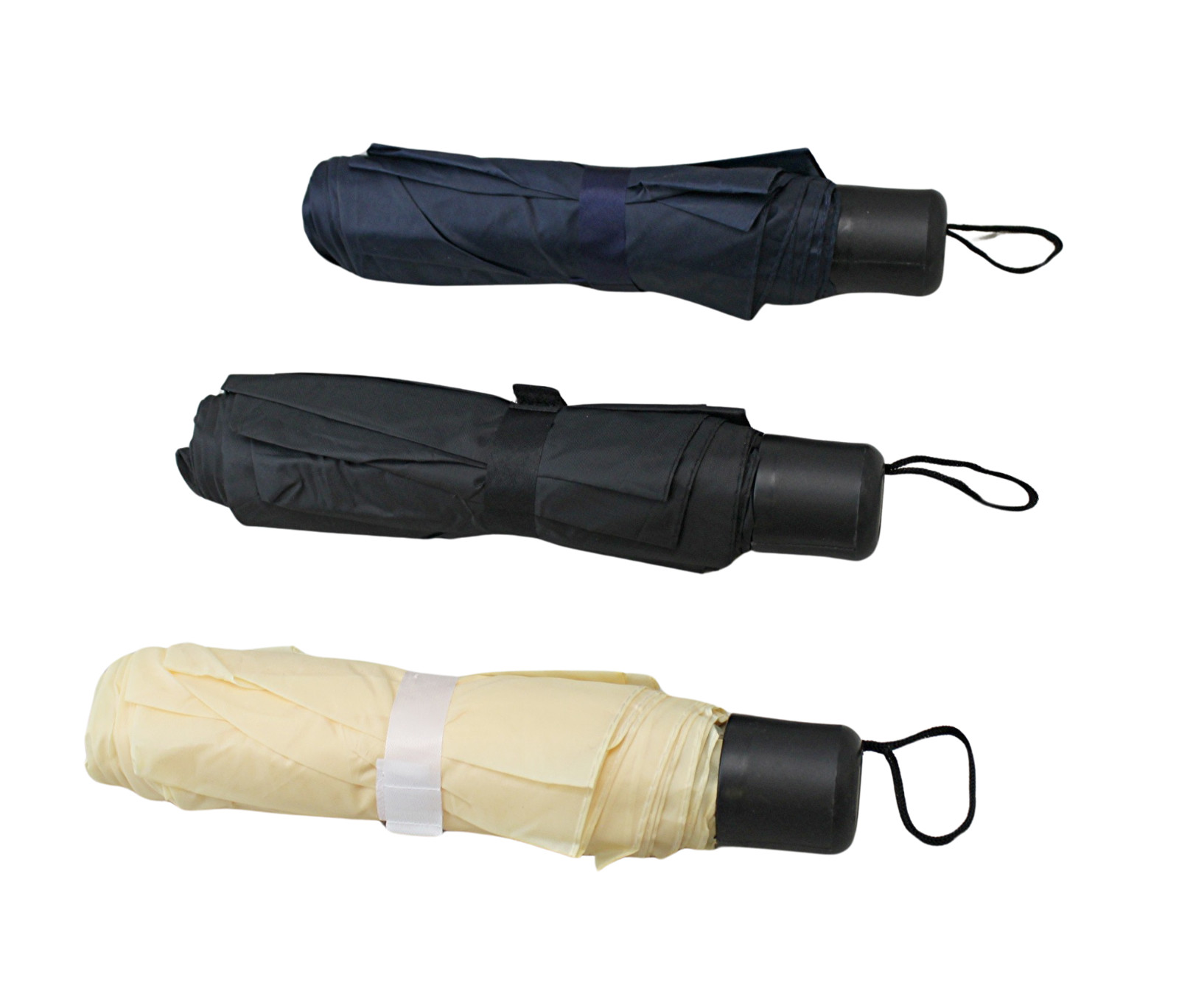 2 Pack Folding Umbrellas 40" Compact Travel Size with Storage Cases Unisex 2