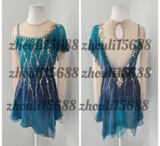 New ice figure skating dress Baton rotating dress custom size