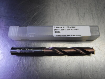 CTMI 11.20mm Coolant Thru Carbide Drill 5xd 11.20x12.00x70x118IK HELICA (LOC3242