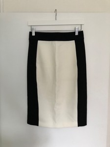 zara black and white pencil skirt