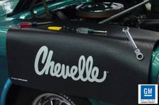 Black Fender Gripper Protective Cover Cushion W Chevy Chevelle Script Logo