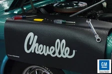 Black Fender Gripper Protective Cover Cushion w/ Chevy Chevelle Script Logo