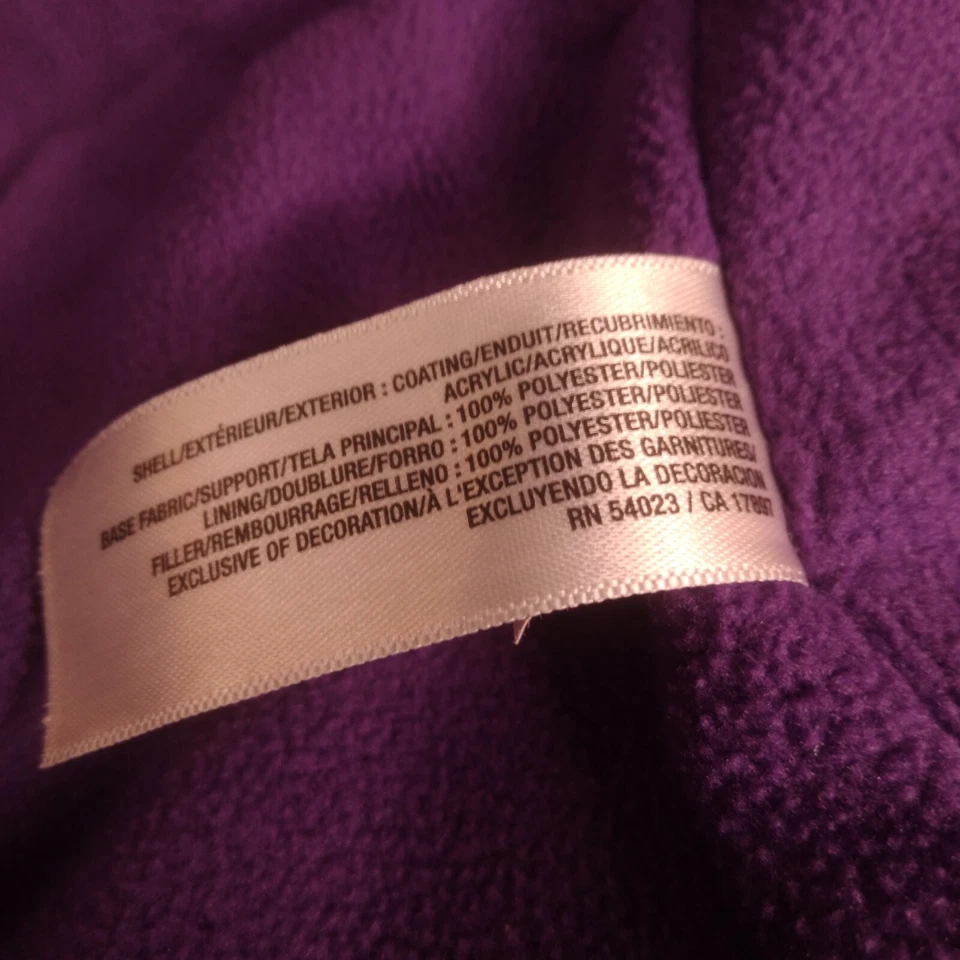 Old Navy Zip Up Puffer Vest Girls LG 10-12 Purple - Image 4 of 4