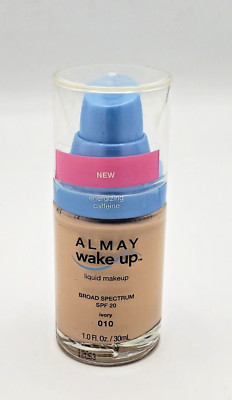 NEW Almay Wake Up Liquid Makeup BROAD SPECTRUM  SPF 20 - 010 IVORY